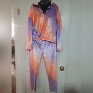 Justice Sport Gradient Velour Track Suit